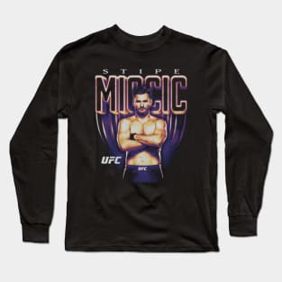 Stipe Miocic Retro Bitmap Long Sleeve T-Shirt